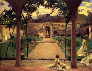 John Singer Sargent - At Torre Galli. Ladies in a Garden
