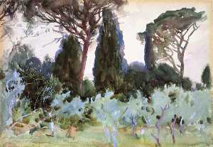 John Singer Sargent - Landscape near Florence