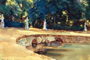 John Singer Sargent - Pool in the Garden of La Granja