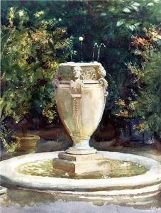 John Singer Sargent - Vase Fountain, Pocantico