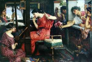John William Waterhouse - Penelope and the Suitors
