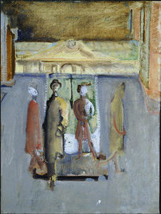 Mark Rothko (Marcus Rothkowitz) - Untitled (four figures in a plaza)