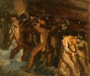 Mark Rothko (Marcus Rothkowitz) - Untitled (scene with nude figures)