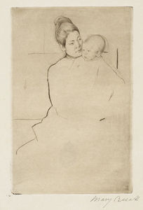 Mary Stevenson Cassatt - Gardner Held by his Mother