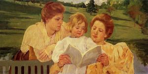 Mary Stevenson Cassatt - The Garden Reading