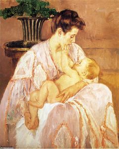 Mary Stevenson Cassatt - Young Mother Nursing Her Child