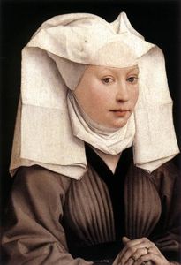  Art Reproductions Lady Wearing a Gauze Headdress by Rogier Van Der Weyden (1400-1464, Belgium) | WahooArt.com