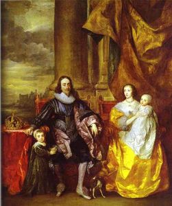 Anthony Van Dyck - Charles I and Queen Henrietta Maria with Charles, Prince of Wales and Princess Mary