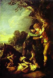 Thomas Gainsborough - Two Shepherd Boys with Dogs Fighting