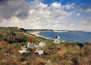  Oil Painting Replica Idle Hours, 1894 by William Merritt Chase (1849-1916, United States) | WahooArt.com