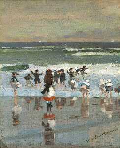 Winslow Homer - Beach Scene