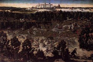 Lucas Cranach The Elder - Hunt in Honour of Charles V at the Castle of Torgau 1