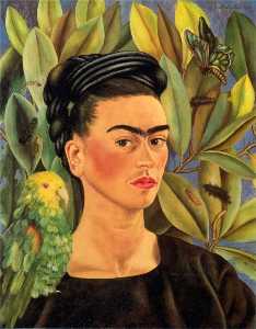 Frida Kahlo - Self-Portrait with Bonito