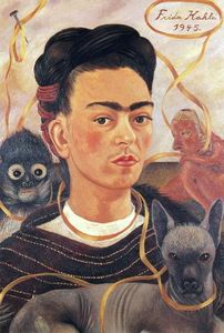 Frida Kahlo - Self-Portrait with Small Monkey