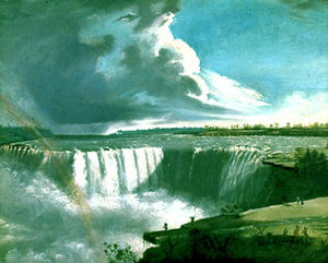 Samuel Finley Breese Morse - Niagara Falls with Rainbow and Indians