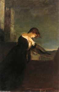 Thomas Sully - Lady on the Battlements of a Castle