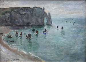 Claude Monet - Etretat-s cliffs