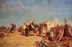 Alberto Pasini - An Arab Encampment 1