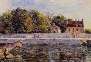 Alfred Sisley - Saint Mammes House on the Canal du Loing