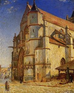 Alfred Sisley - The Church at Moret in Morning Sun