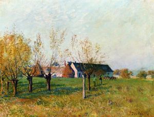 Alfred Sisley - The Farm at Trou d Enfer, Autumn Morning