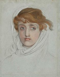 Anthony Frederick Augustus Sandys - Head of a Young Woman