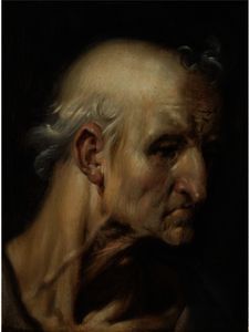 Cornelis Cornelisz Van Haarlem - Study Of The Head Of An Old Man