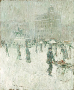 Ernest Lawson - Union Square, New York in Winter