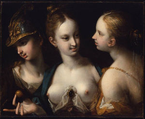 Hans Von Aachen - Pallas Athena, Venus and Juno