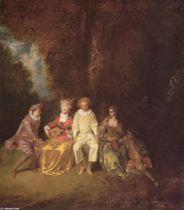 Jean Antoine Watteau - Pierrot content