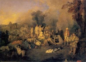 Jean Antoine Watteau - The Bivouac