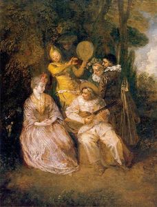 Jean Antoine Watteau - The Italian Serenade