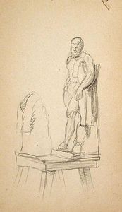 John Ottis Adams - Plaster Cast of the Farnese Hercules