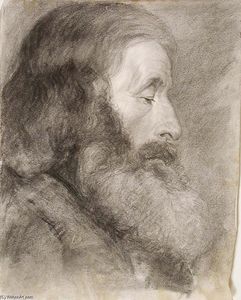 John Ottis Adams - Study Head, Bearded Man