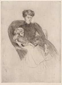 Julian Alden Weir - Woman and Child, Seated (Mother and Child with Toy)