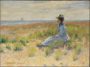 Robert Henri - Girl seated by the sea