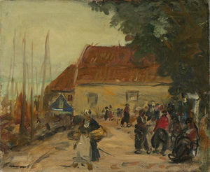 Robert Henri - Volendam Street Scene