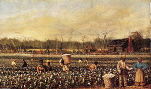 William Aiken Walker - Cotton Picking in Front of the Quarters