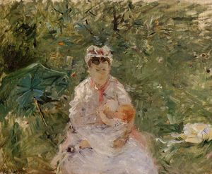 Berthe Morisot - The Wet Nurse Angele Feeding Julie Manet
