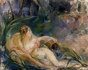 Berthe Morisot - Two Nymphs Embracing
