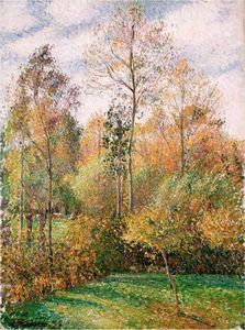 Camille Pissarro - Autumn, Poplars - (buy paintings reproductions)