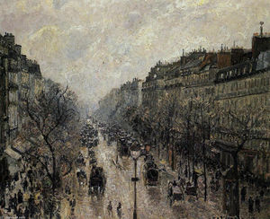 Camille Pissarro - Boulevard Montmartre Foggy Morning
