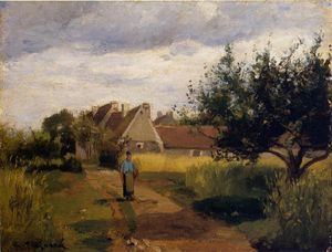 Camille Pissarro - Entering a Village