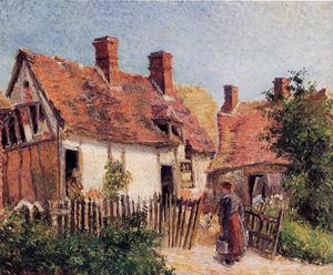 Camille Pissarro - Old Houses at Eragny 1