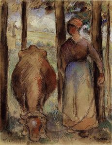 Camille Pissarro - The Cowherd (aka Young Peasant)