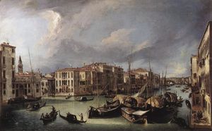 Giovanni Antonio Canal (Canaletto) - The Grand Canal with the Rialto Bridge in the Background