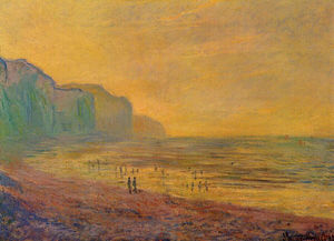 Claude Monet - Low Tide at Pourville, Misty Weather