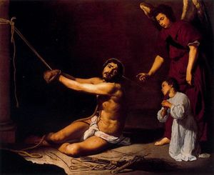 Diego Velazquez - Cristo después de la flagelación contemplado por almas cristianas