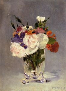 Edouard Manet - Flowers in a Crystal Vast