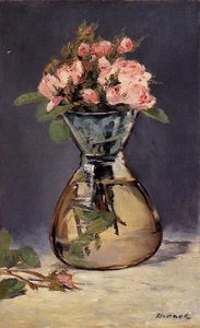 Edouard Manet - Mosee Roses in a Vase